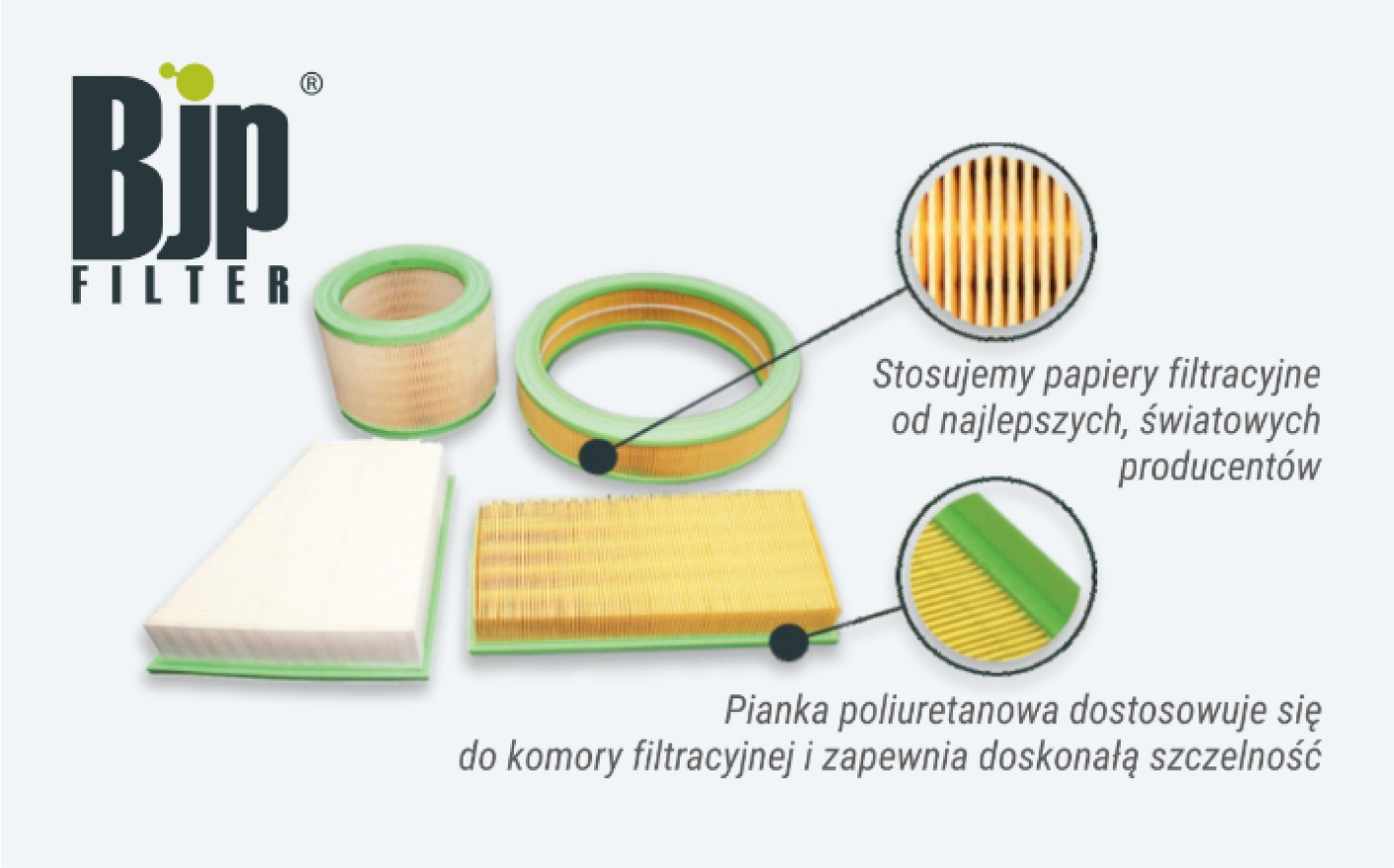 Zbliżenie na przykładowy filtr motoryzacyjny